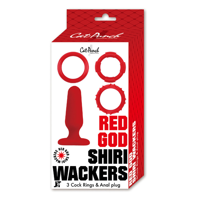 CatPunch RED GOD SHIRI WACKERS 3CockRING & AnalPlug KIT　キャットパンチ レットゴット シリ ワッカーズ 3コックリング アンド アナルプラグキット 商品説明画像1