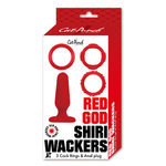 CatPunch RED GOD SHIRI WACKERS 3CockRING & AnalPlug KIT　キャットパンチ レットゴット シリ ワッカーズ 3コックリング アンド アナルプラグキット