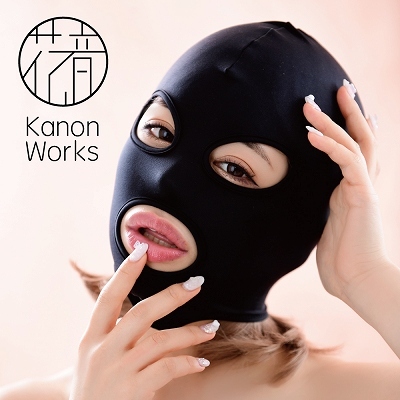 Kanon Works（花音ワークス）　目・口あきフェイスマスク　ブラック 商品説明画像2