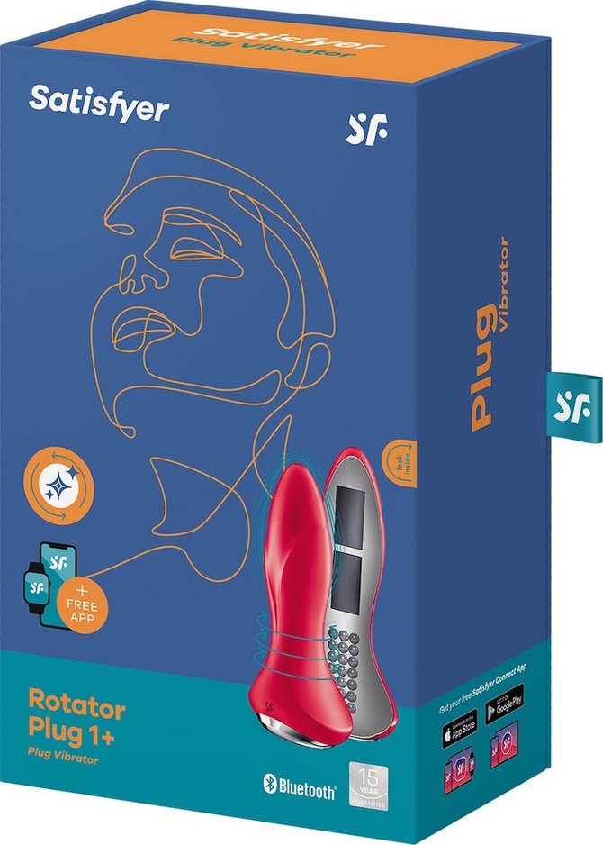 Satisfyer Rotator Plug1+Red/サティスファイヤー ローテータープラグ1+レッド 商品説明画像1