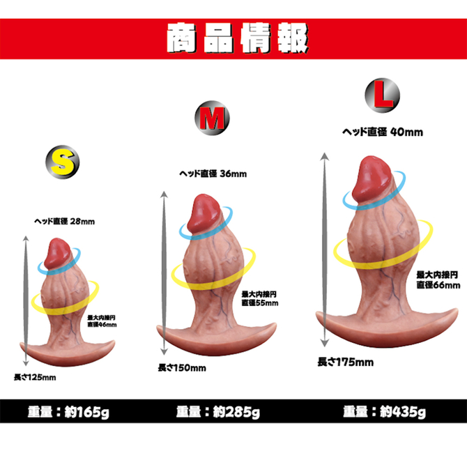 【爆拡張感　Ｄｉｃｋ　Ｐｌｕｇ】Ｓ　Ｓｉｚｅ（ＤＰ－１０１） 商品説明画像4