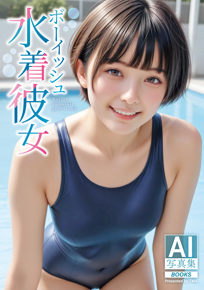 AI写真集 ボーイッシュ水着彼女	TAIB-017 商品説明画像1