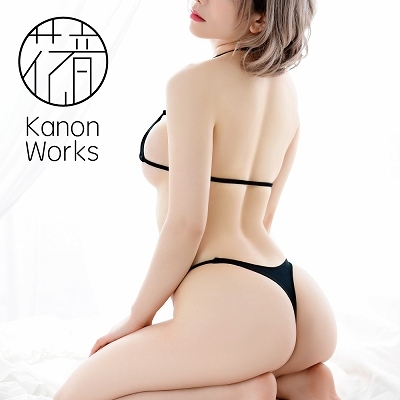 Kanon Works（花音ワークス）　極小ブラ＆ショーツセット　ブラック 商品説明画像3