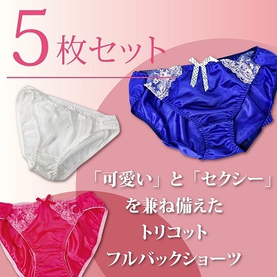 特価セクシーフルバックショーツ　5枚カラーアソートセット　2Lサイズ 商品説明画像4