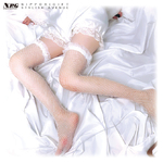 NIPPORIGIFT STYLISH AVENUE シュシュリボンガーターストッキング 網WH