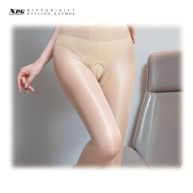 NIPPORIGIFT STYLISH AVENUE 穴あきシャイニーパンティーストッキング BE 商品説明画像3