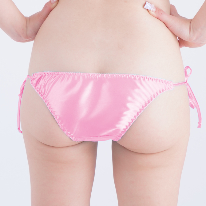 脇ひも結びローライズフルバックショーツ ピンク 商品説明画像2
