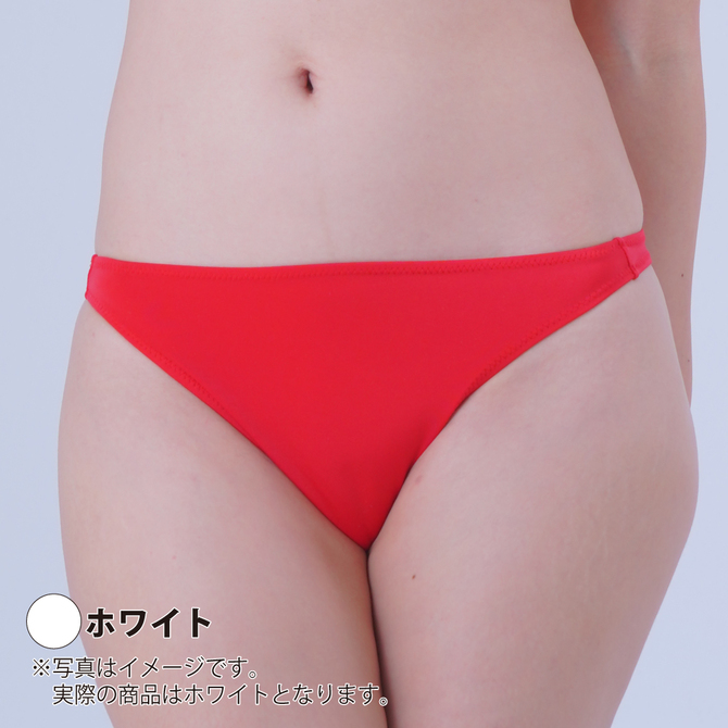 ユニセックス　クロッチ部分マジックテープ使用簡単脱着Tバックショーツ　Mサイズ　 ホワイト 商品説明画像1