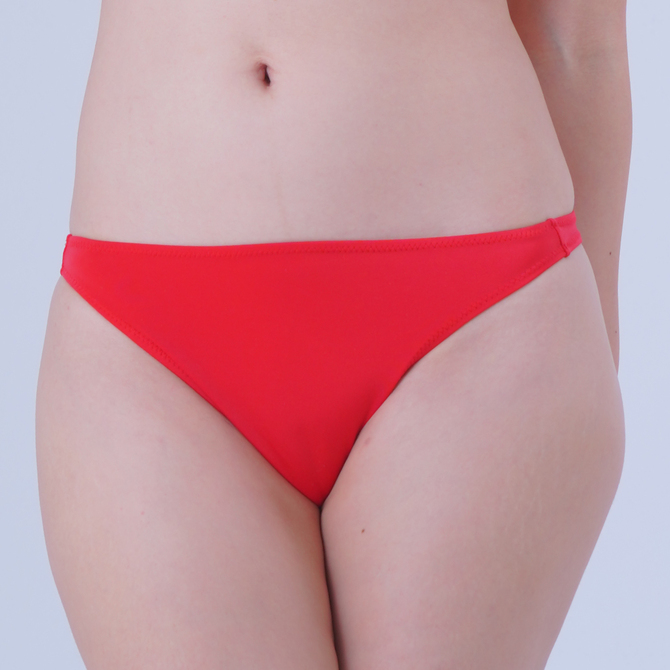 ユニセックス　クロッチ部分マジックテープ使用簡単脱着Tバックショーツ　Mサイズ レッド 商品説明画像1