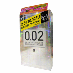 【OKAMOTO CONDOMS 0.02 EX】 オカモト コンドームズ ゼロゼロツー うすさ均一0.02EX　Lサイズ　6個入り