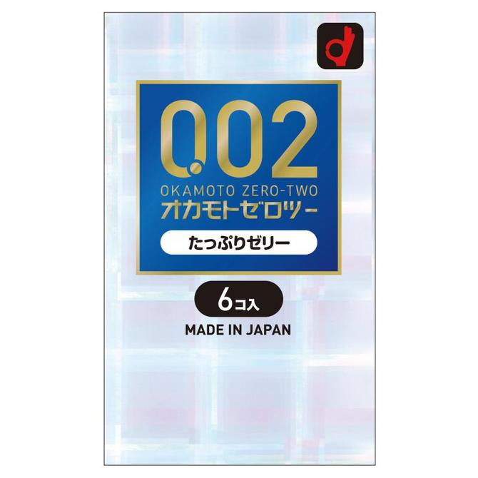 【OKAMOTO CONDOMS 0.02】オカモト ゼロゼロツー 0.02ミリ たっぷりゼリー　6個入り 商品説明画像1