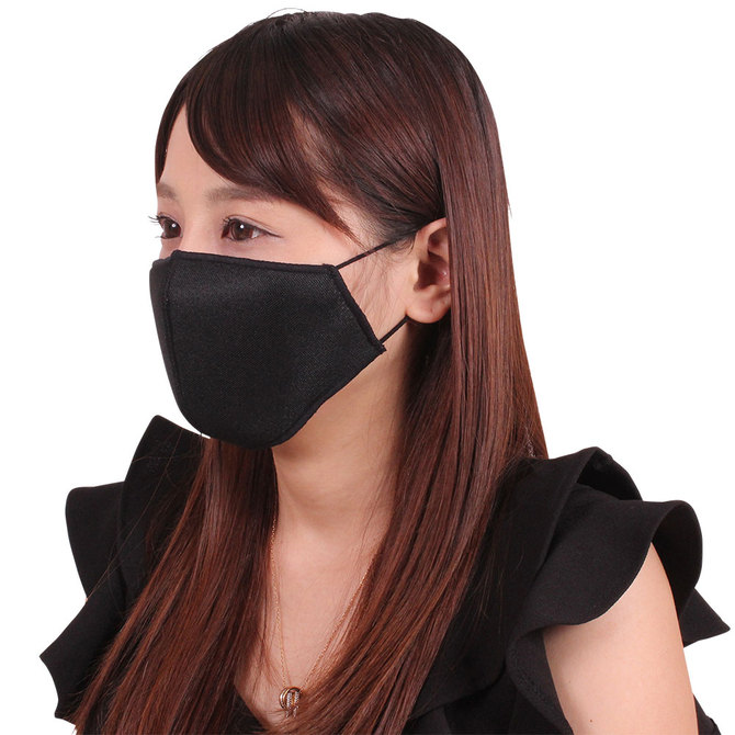 女性用　日本製　涼やかメッシュマスク　ブラック（Ｘ０１３５ＢＫ） 商品説明画像1