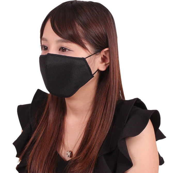 女性用　日本製　涼やかメッシュマスク　ブラック（Ｘ０１３５ＢＫ） 商品説明画像2