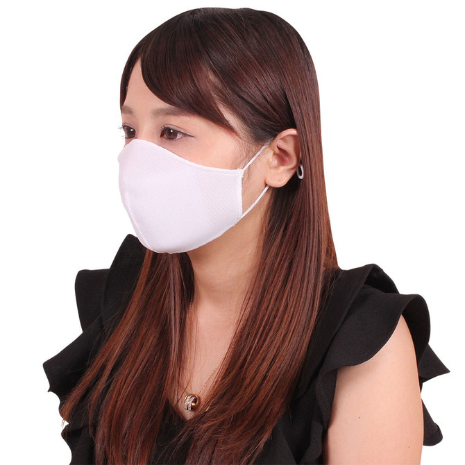 女性用　日本製　涼やかメッシュマスク　ホワイト（Ｘ０１３６ＷＨ） 商品説明画像1