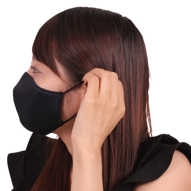 女性用　日本製　涼やかメッシュマスク　ネイビー（Ｘ０１３８ＮＢ） 商品説明画像2