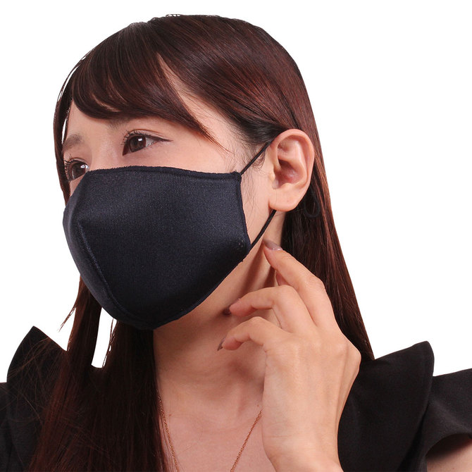 女性用　日本製　涼やかメッシュマスク　ネイビー（Ｘ０１３８ＮＢ） 商品説明画像4