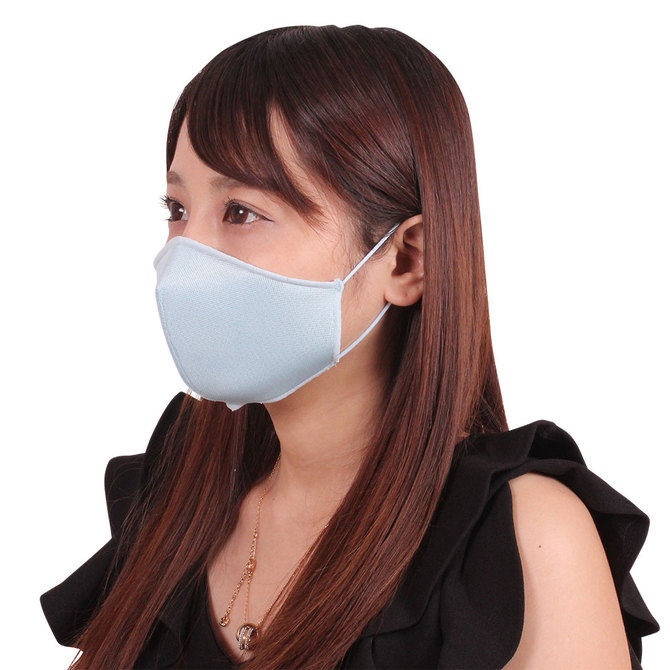 女性用　日本製　涼やかメッシュマスク　サックス（Ｘ０１３９ＳＸ） 商品説明画像1