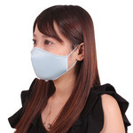女性用　日本製　涼やかメッシュマスク　サックス（Ｘ０１３９ＳＸ） 業務用
