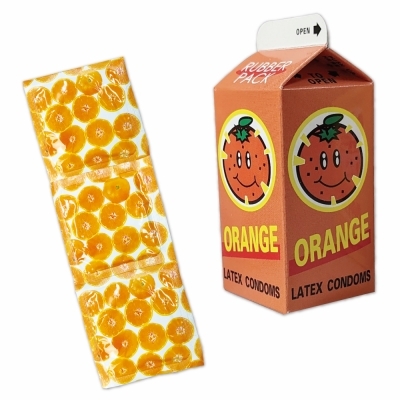 ミニパック　オレンジ　3個入り 　コンドーム 商品説明画像1