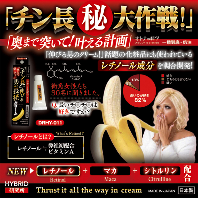 オトナの科学 高濃度レチノール配合 「チン長」・伸びる男の長径クリーム	DRHY-011 商品説明画像5