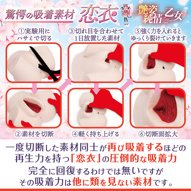 maccos 艶姿純情乙女【恋衣 重量2000グラム 茜色2層構造 独立形2穴オナホール】 商品説明画像6