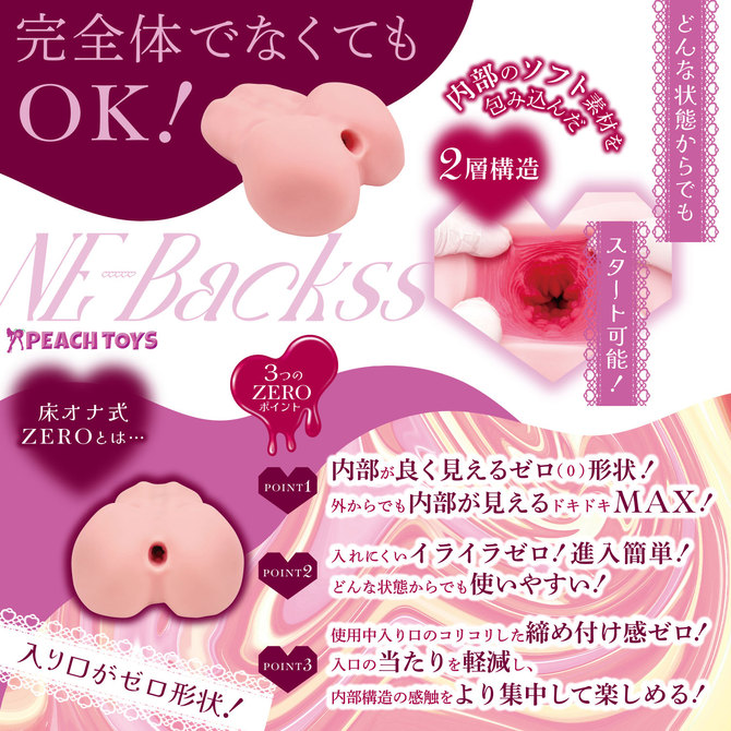 PEACH TOYS 床オナ式ZERO NE-Backss【インナーソフト】 商品説明画像4