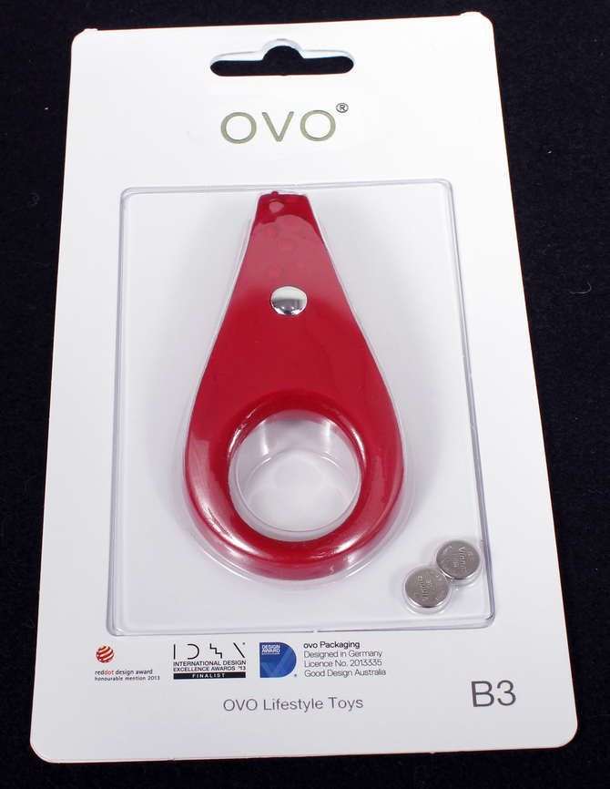OVO B3 VIBRATING RING RED　OVO-041 商品説明画像2