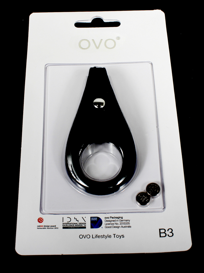 【販売終了・アダルトグッズ、大人のおもちゃアーカイブ】OVO B3 VIBRATING RING BLACK　OVO-042 商品説明画像2
