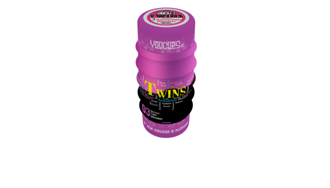 YOUCUPS　TWINS 4D Purple 3.Narrow Tight Stimulate ツインズ ツインパワーフォーディー 3.ナロウタイト　パープル ◇ 商品説明画像2