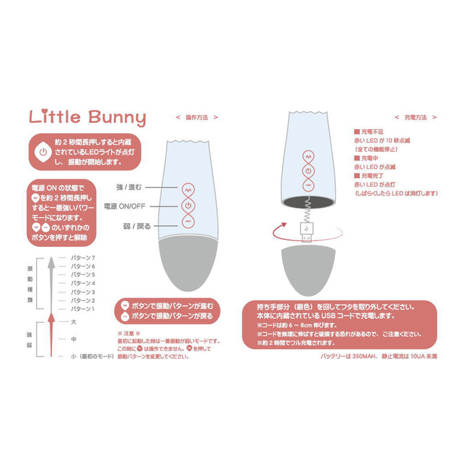 LETEN　Little Bunny MilkyPink （リトルバニー ミルキー ピンク） 商品説明画像5