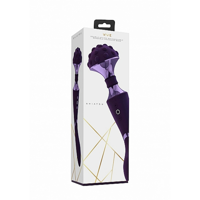 Shiatsu【シアツ】　Bendable　Massager　Wand　Purple     SKIT-113 商品説明画像1