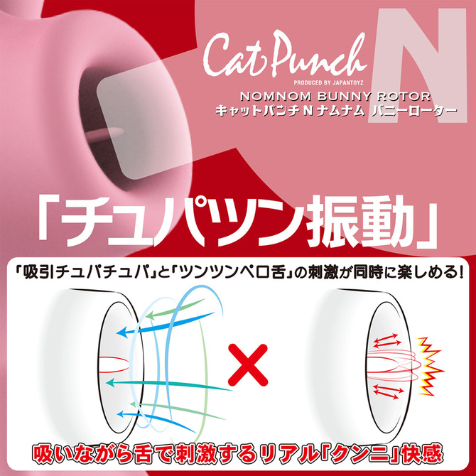 CatPunch N NOMNOM BUNNY ROTOR PINK	キャットパンチ N ナムナム バニー ローター ピンク	2JT-CAT-N1 ◇ 商品説明画像6