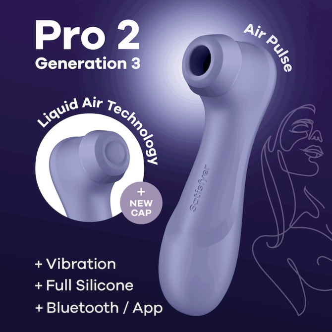 Satisfyer Pro2 G3 Lilac +APP/サティスファイヤー プロ2 G3 ライラック(アプリ対応) 商品説明画像2