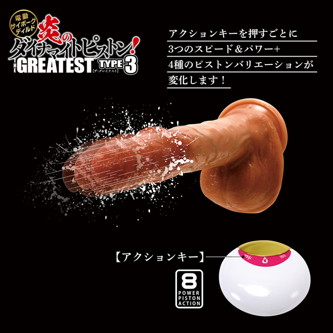 電動サイボーグディルド 炎のダイナマイトピストン TYPE3 ザ・グレイテスト 商品説明画像3
