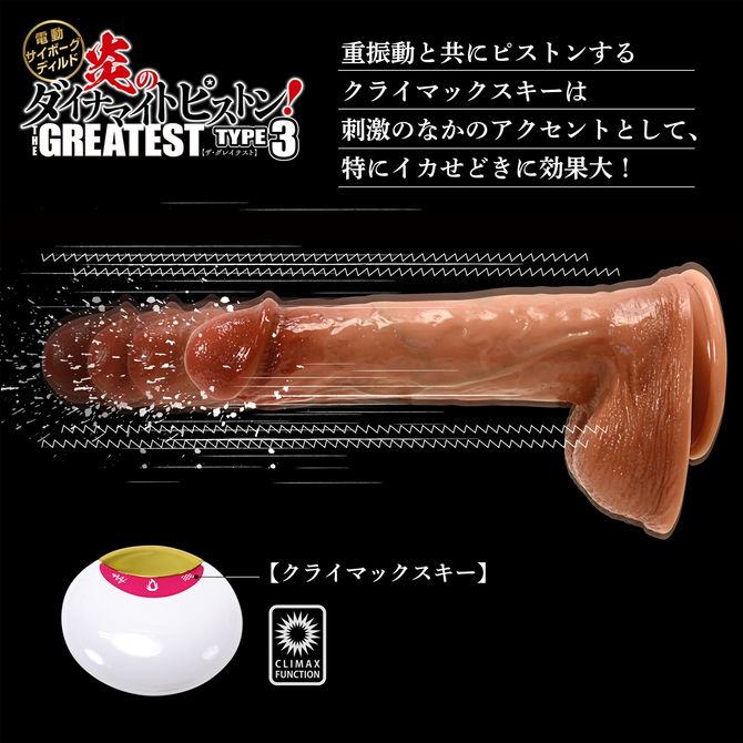 電動サイボーグディルド 炎のダイナマイトピストン TYPE3 ザ・グレイテスト 商品説明画像5