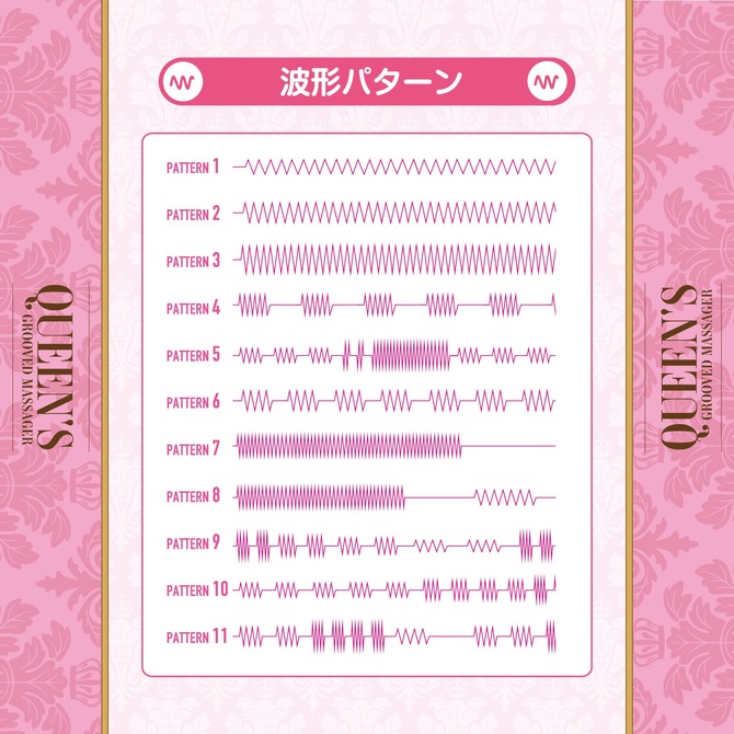QUEEN'S GROOVED MASSAGER(クイーンズ グルーブド マッサージャー)[電マ][シンプル][やわらか][USB充電][生活防水]	GODS-913 商品説明画像4